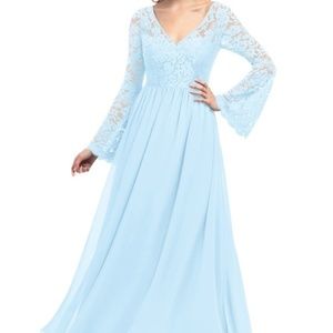Azazie Hurley Bridesmaid Dress-Sky Blue